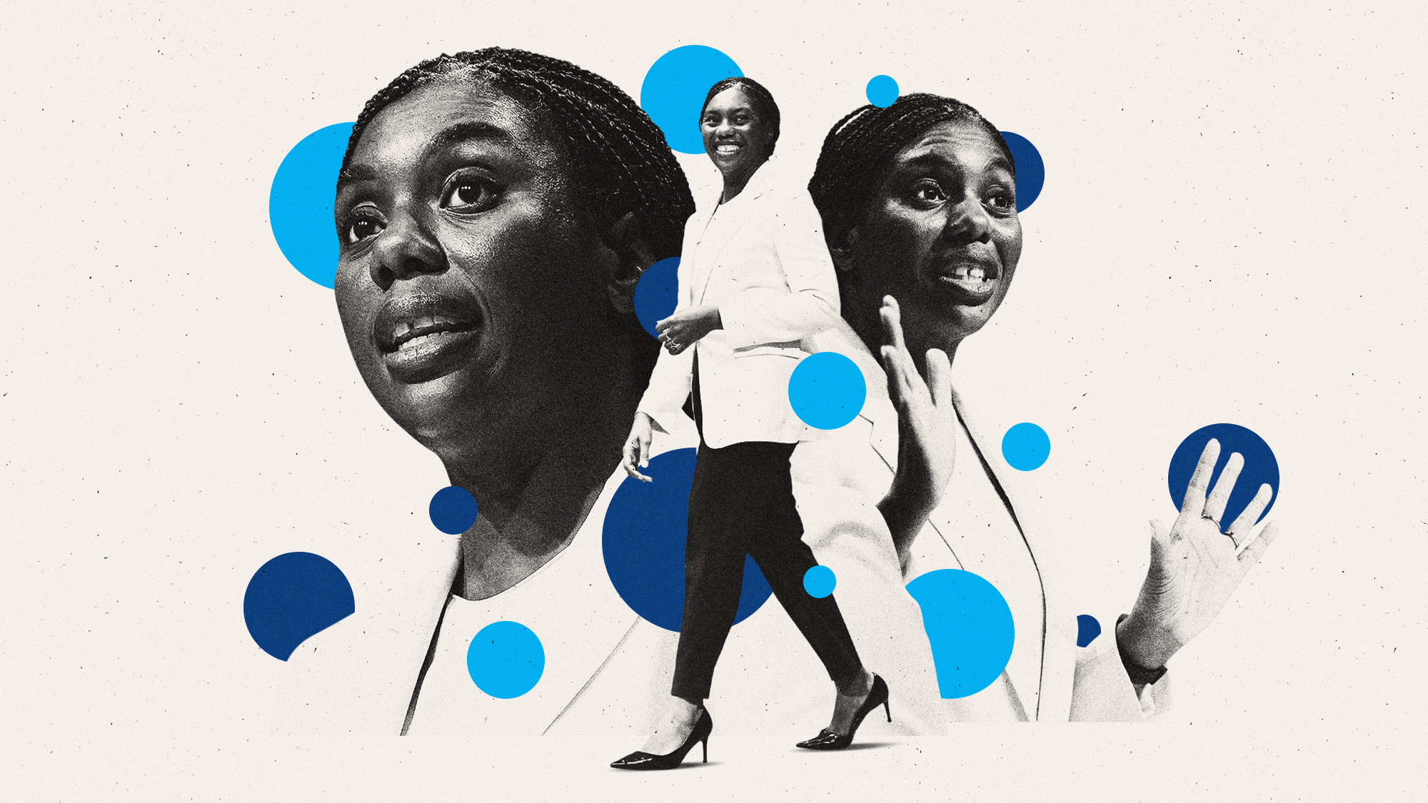 Photo illustration of Conservative Party leader Kemi Badenoch