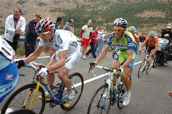 Cadel Evans (Silence-Lotto) and Ivan Basso (Liquigas) on the Velefique