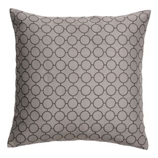 printed grey cushion cover with white background