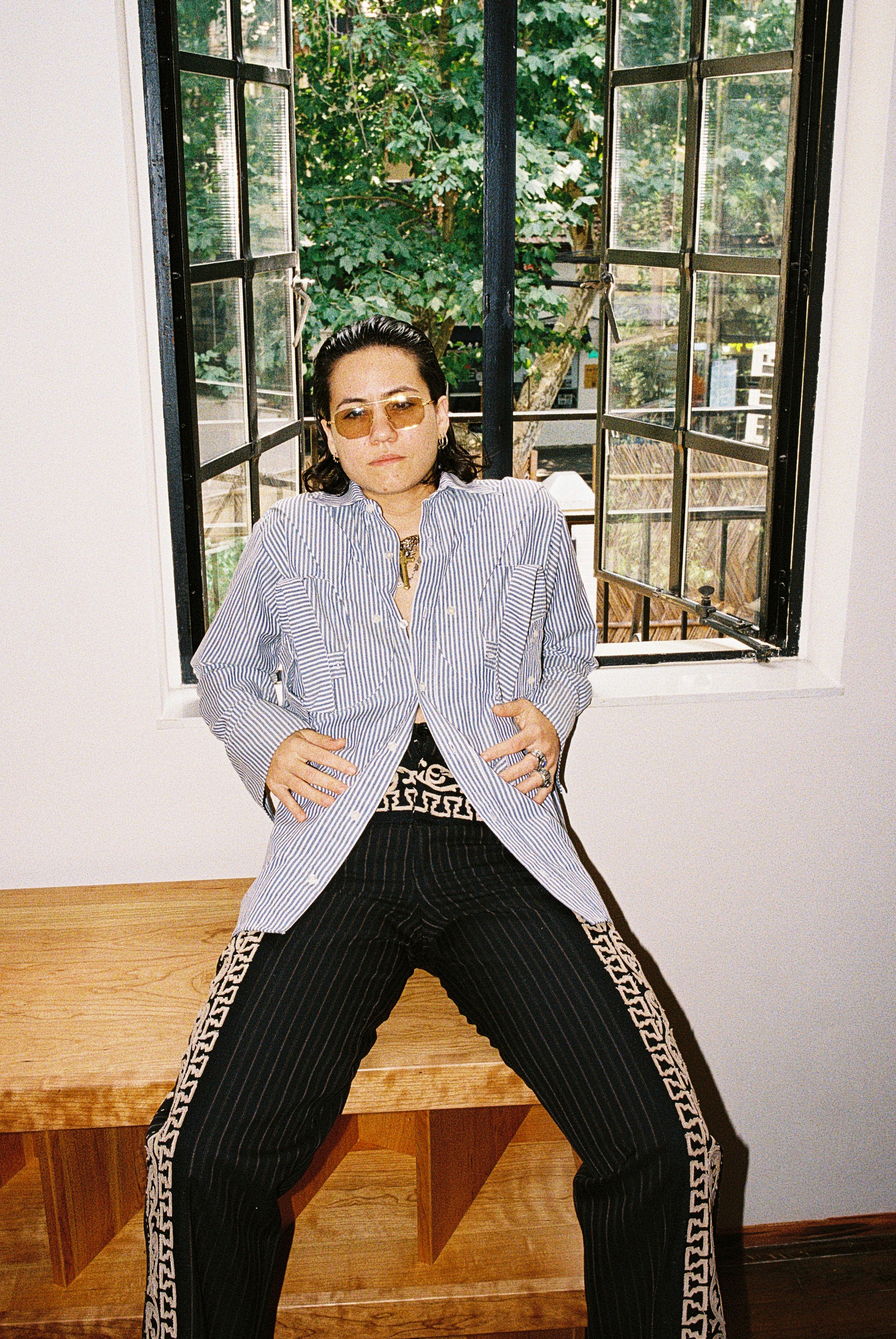 woman sitting down