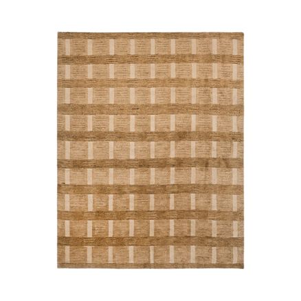 Checkered jute rug