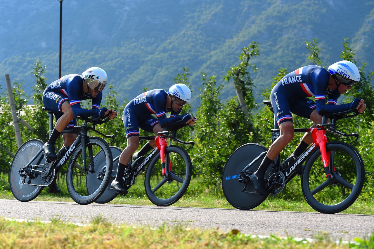 Bruno Armirail, Benjamin Thomas and Alexis Gougeard of France in the Team Relay