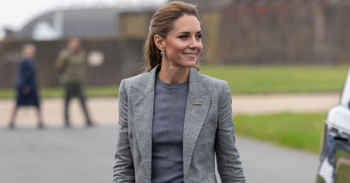 Kate Middleton’s Navy Shoes Made Her Grey Trousers 10x Chicer