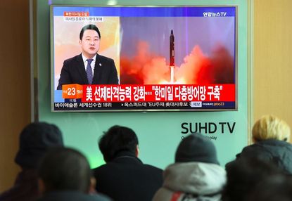 South Korean news report on North Korean missile launch