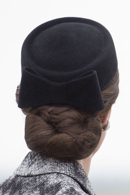 Kate uses hairnets to keep her strands in place. 