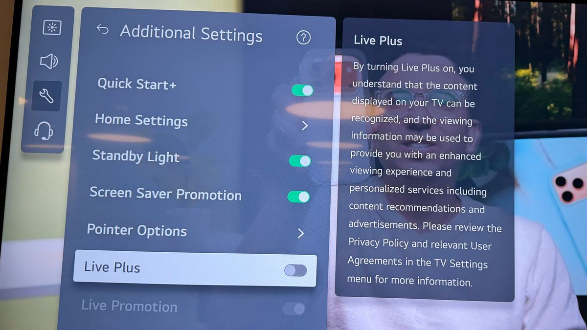 LG TV ACR Controls