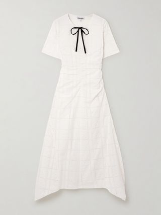 Broderie Anglaise Organic Cotton Midi Dress