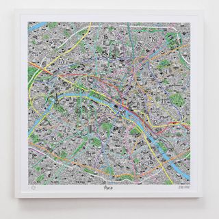 Love Paris? This hand-drawn map by illustrator Jenni Sparks is the perfect addition to your studio wall