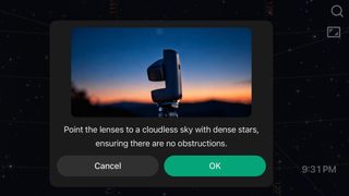 screenshot from the DWARFLAB Dwarf Mini app