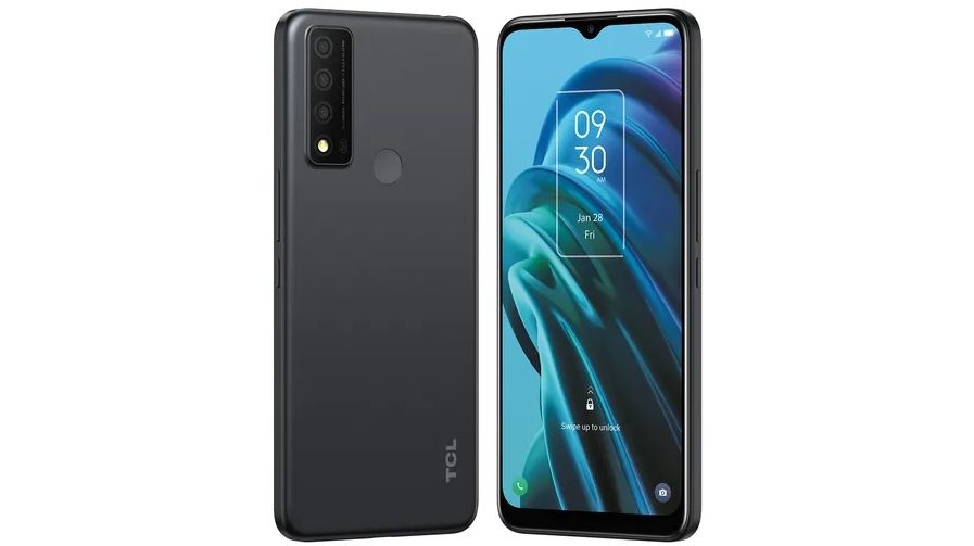 A TCL 30 XE 5G from front and back