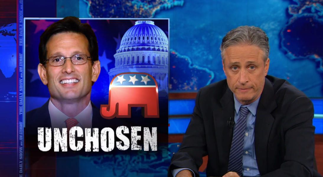 Jon Stewart, for one, is underwhelmed by Eric Cantor&amp;#039;s stunning downfall