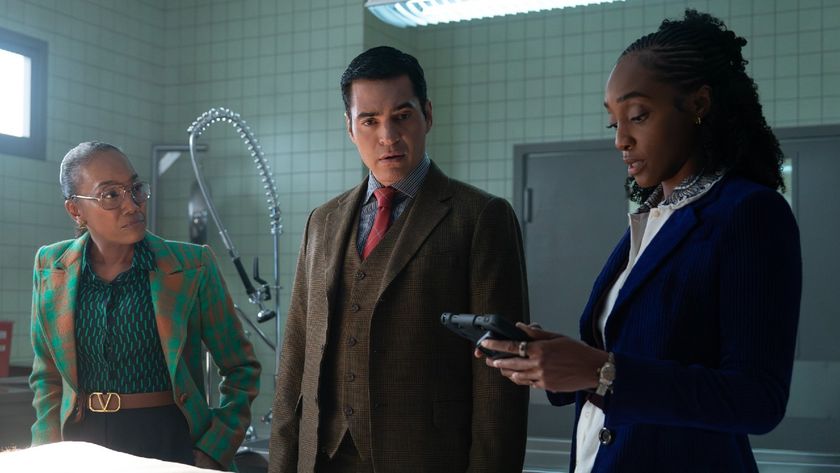 Amanda, Will, and Faith in the morgue on Will Trent.