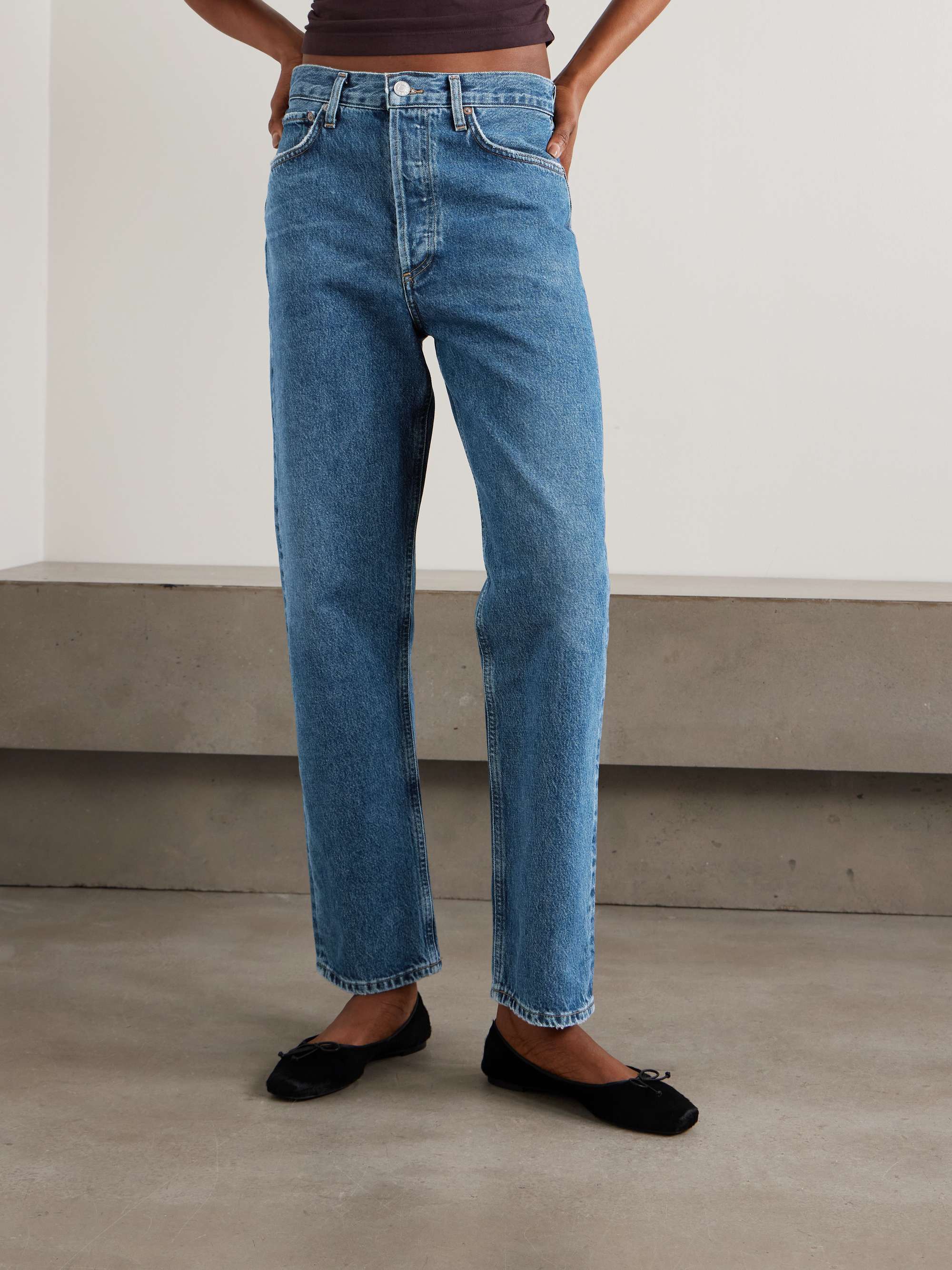 90s Mid-Rise Straight-Leg Jeans