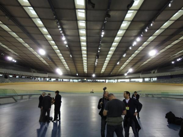 The far side of the track from the main entrance
