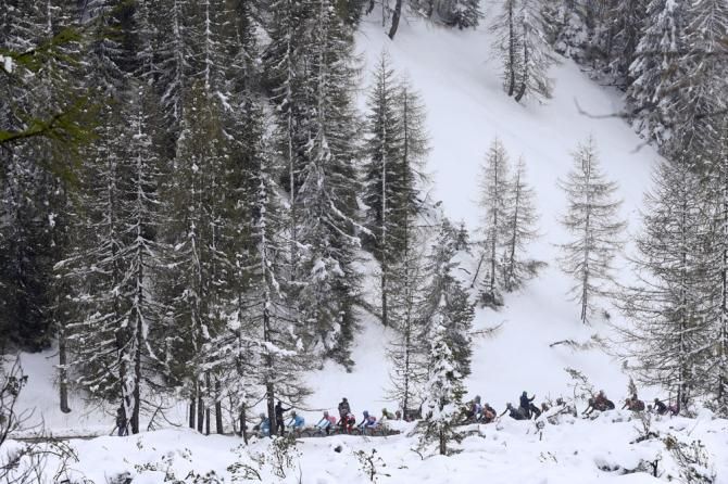The peloton experienced snowy condtions yet again at the Giro d'Italia