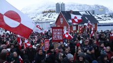 People in Greenland protest against Donald Trump's demands to take over the island