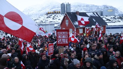 People in Greenland protest against Donald Trump's demands to take over the island