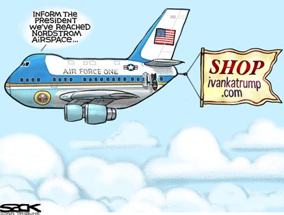 Political Cartoon U.S. Donald Trump Ivanka Trump Nordstrom
