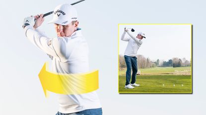 PGA pro Ben Emerson demonstrating his golf tempo drills to improve your swing rhythm 