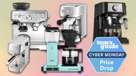 the casabrews 3700 essential, breville bambino plus. breville barista express, technivorm moccamaster kgbv select, and delonghi stilosa with a cyber monday tom's guide badge