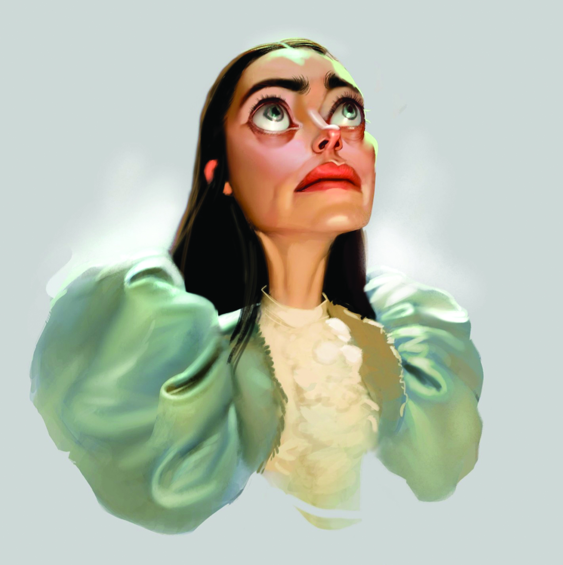 A caricature of Emma Stone by Luis Rojas