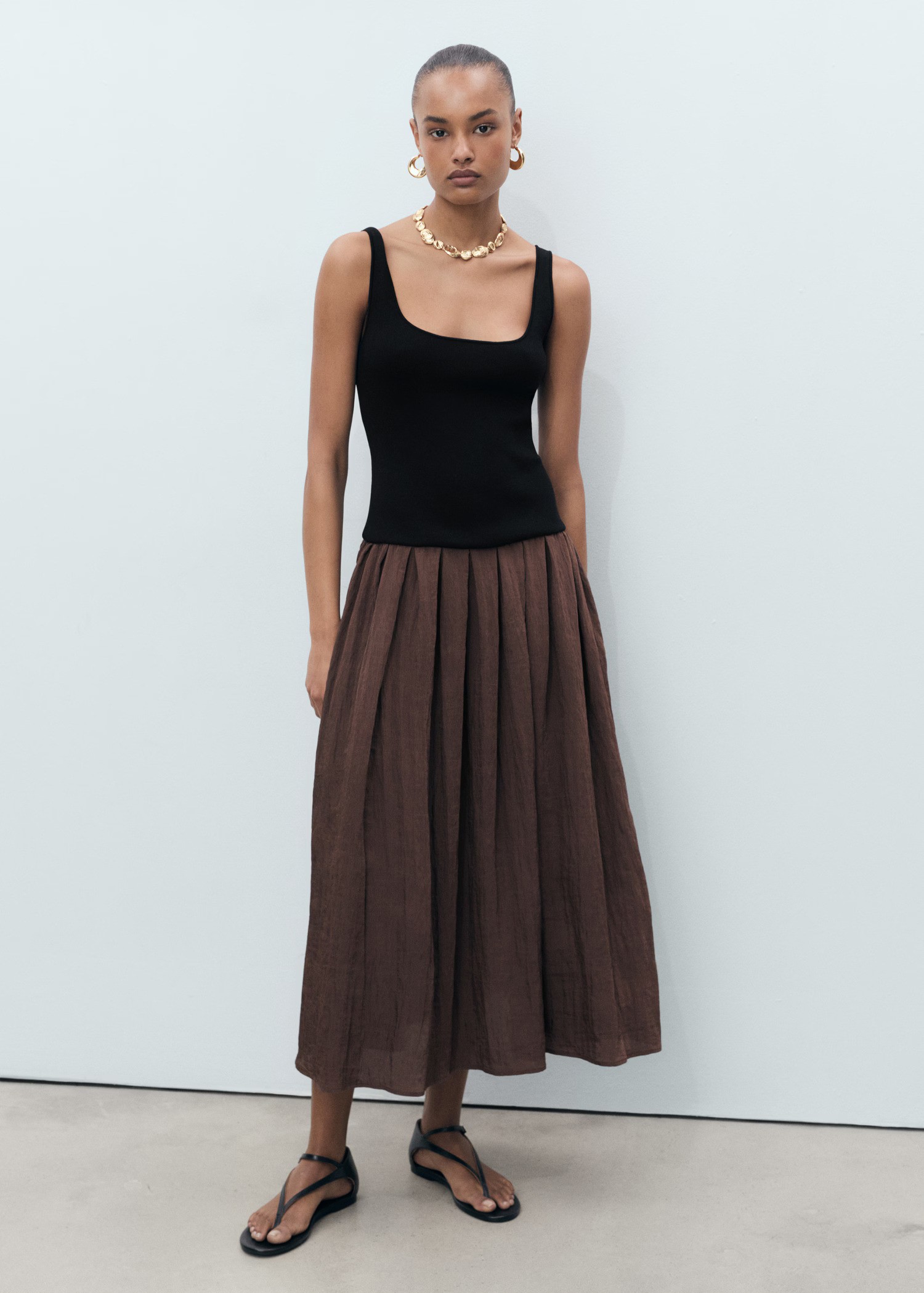 Mango fit and flare dress