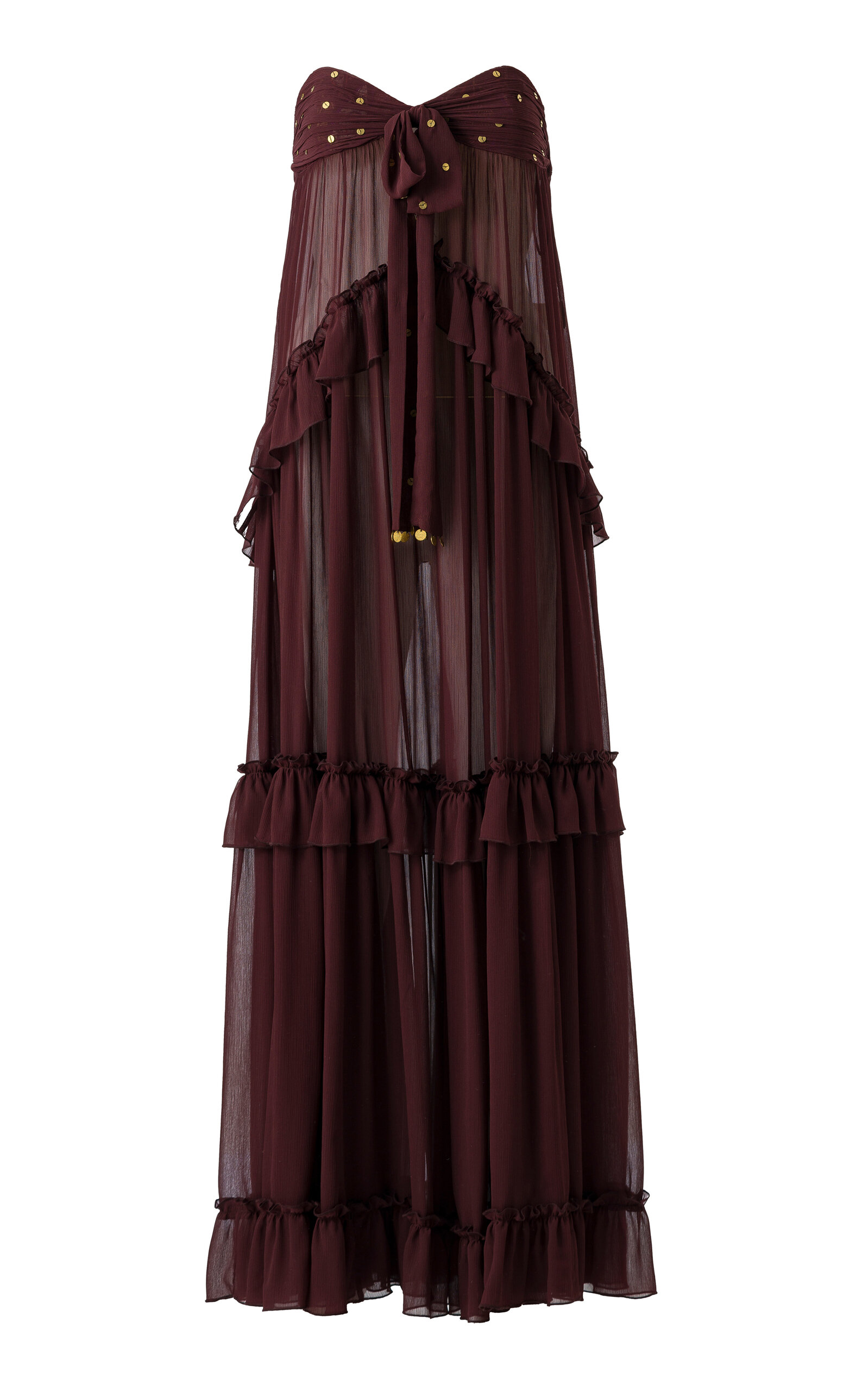 Josiane Embellished Chiffon Maxi Dress