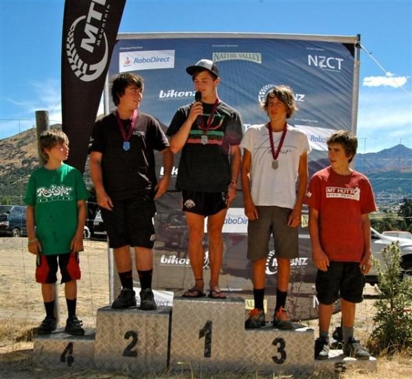 NZ MTB Downhill Cup - Queenstown U17 Men's podium