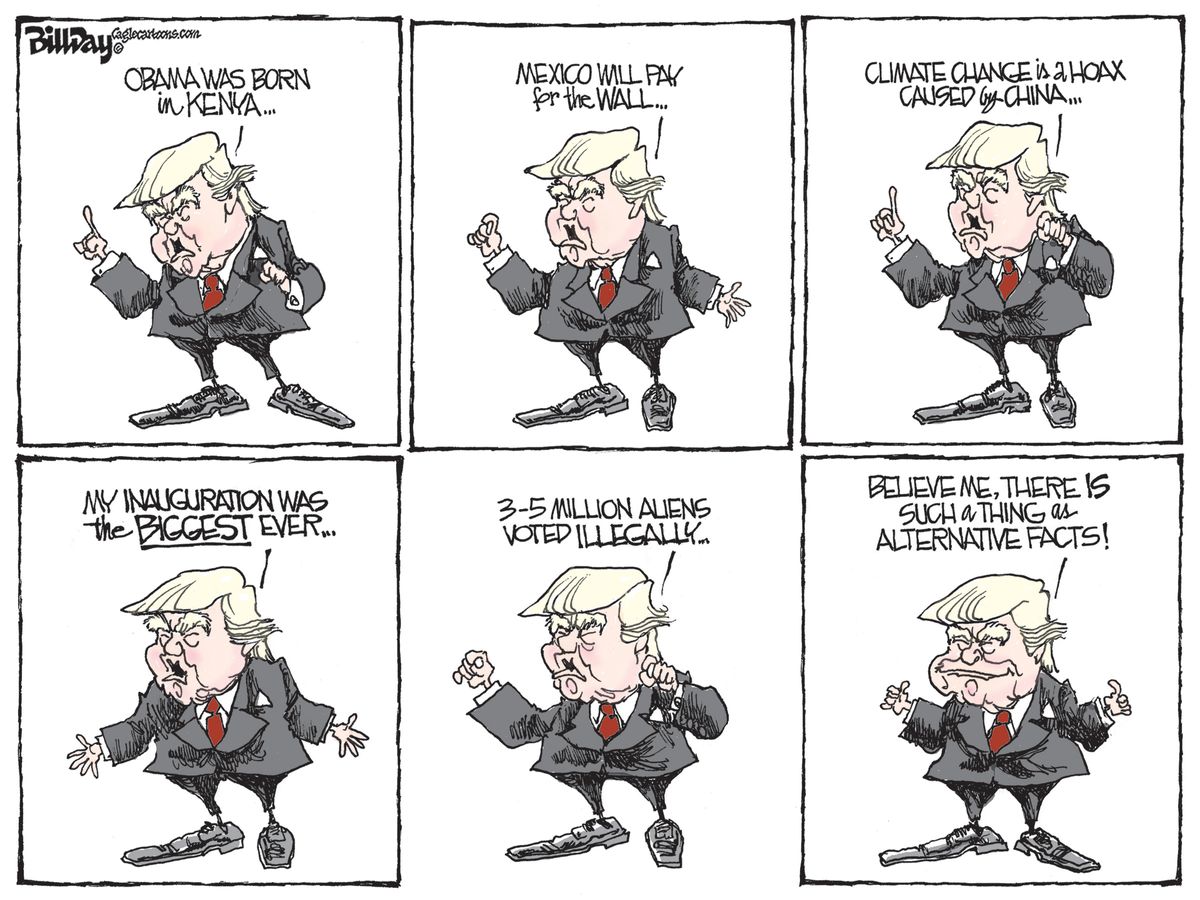 Political Cartoon U.S. Donald Trump alternative facts | The Week