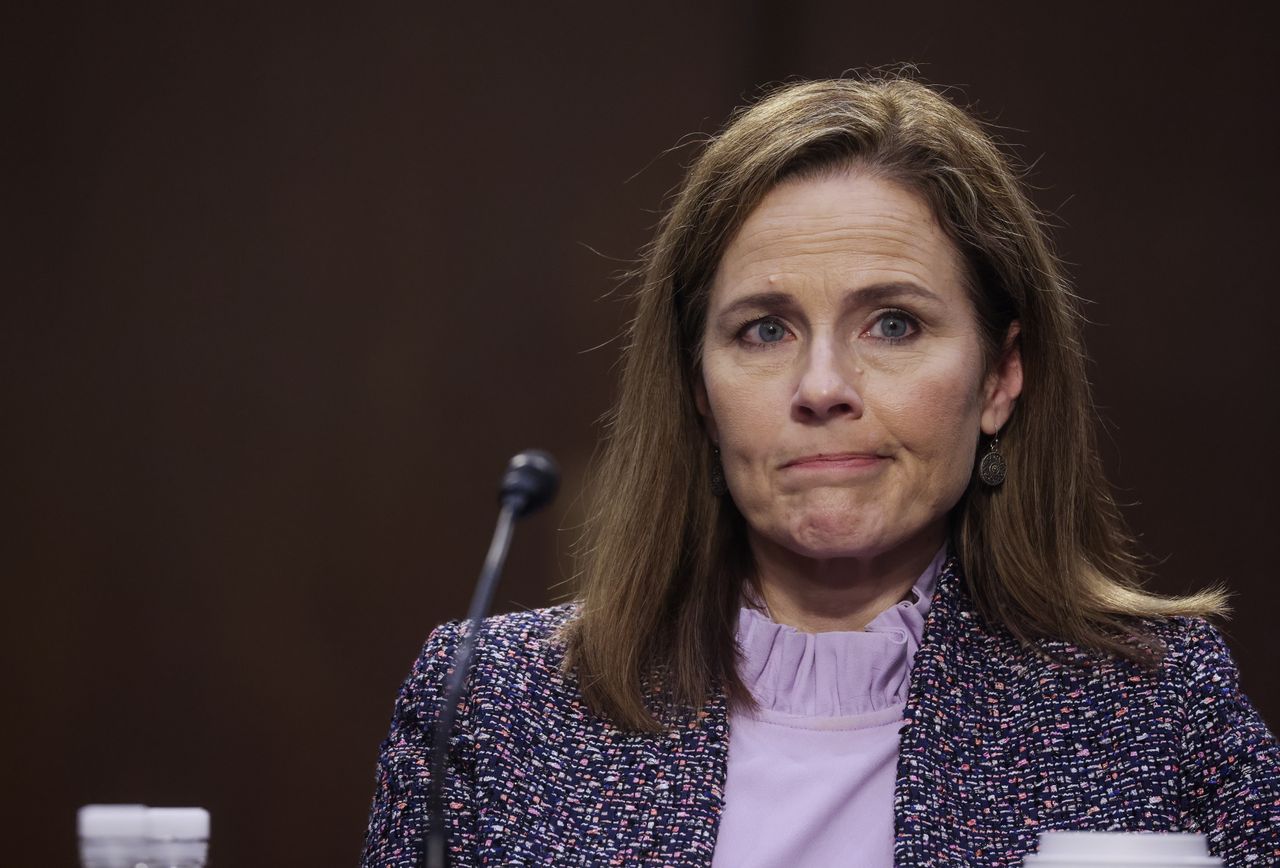 Amy Coney Barrett in her hearings