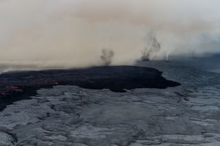 Volcano tornado in Iceland