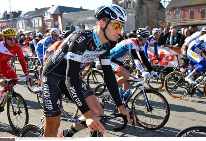 Guillaume Van Keirsbulck (Omega Pharma-QuickStep) in action at Le Samyn