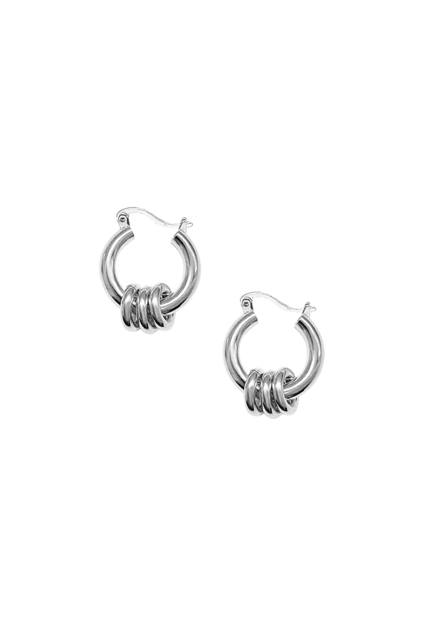 silver hoop earrings