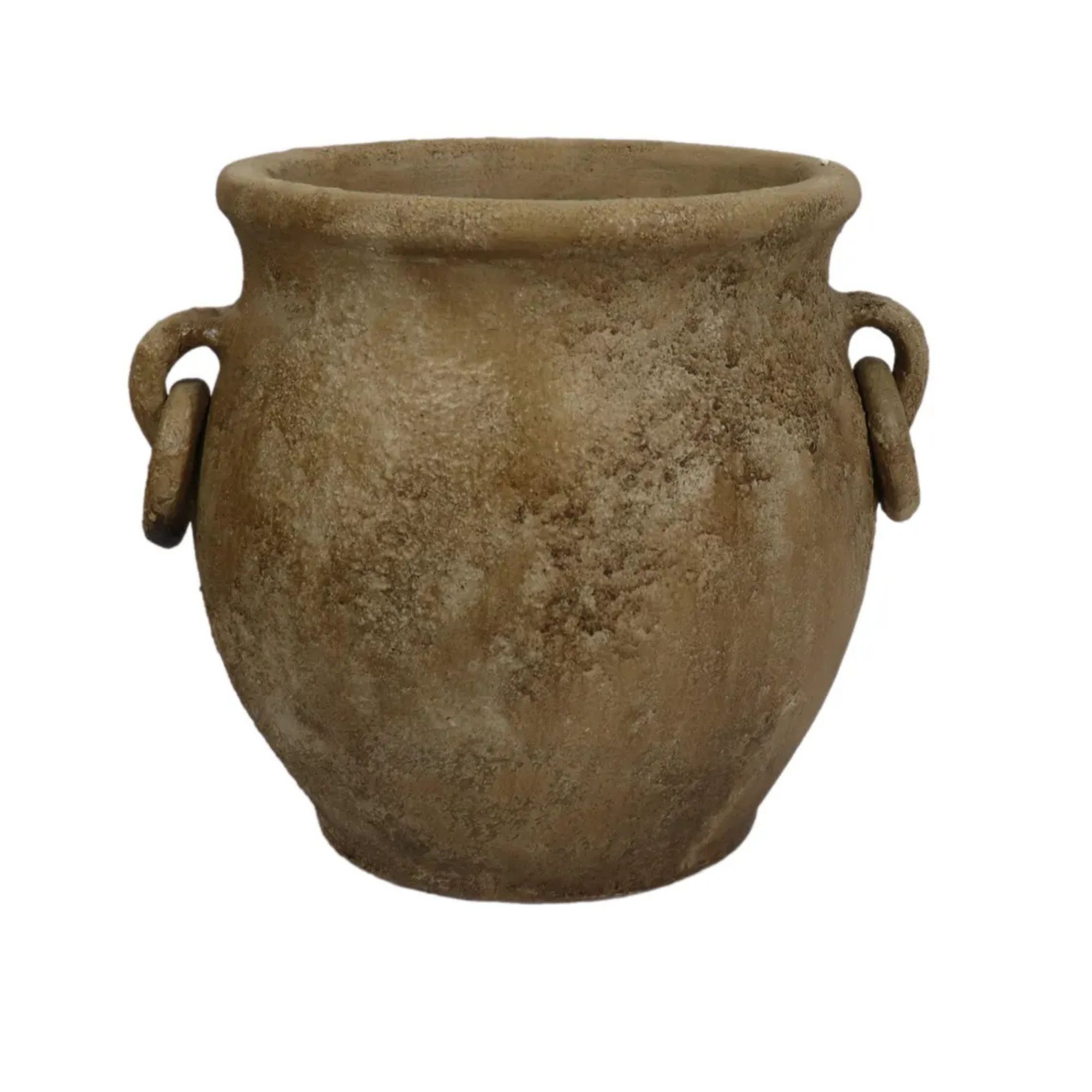 Handmade Terracotta Planter, Hand-Aged Artisan Urn