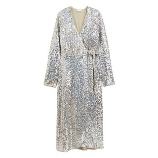 H&M Sequined Wrap Dress