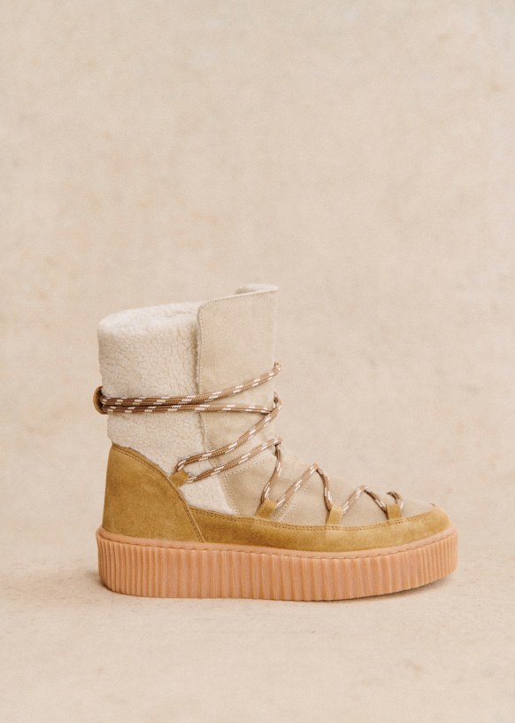 Tessa Boots - Honey - Split Cowhide Leather - Sézane