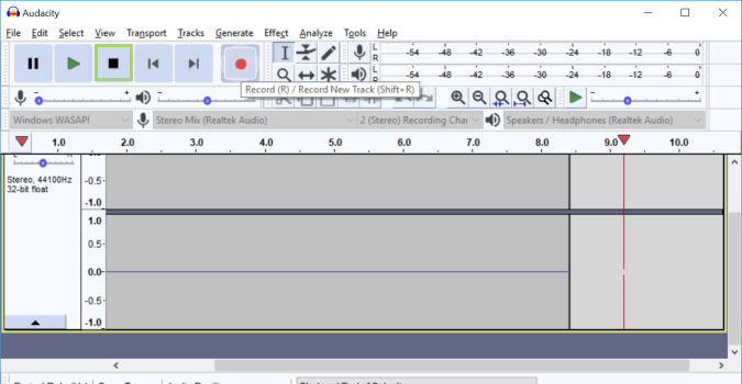 audacity record computer audio windows 10