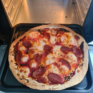 Air fried pizza