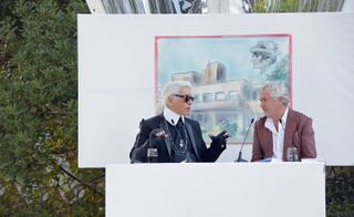 the main event was Karl Lagerfeld's masterclass that touched on everything from his 300,000 strong book collection to his favourite architects of today