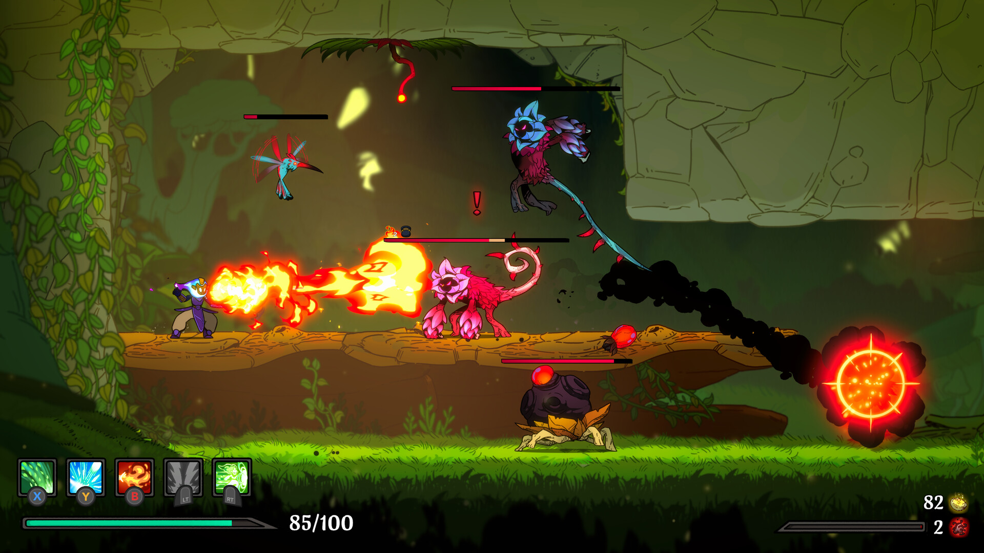 Spiritfall is an action roguelite with the combat of a platform fighter 