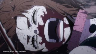 A wounded Ochako in My Hero Academia