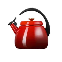 Le Creuset Enamel On Steel Signature Cloche Kettle With Gold Knob 