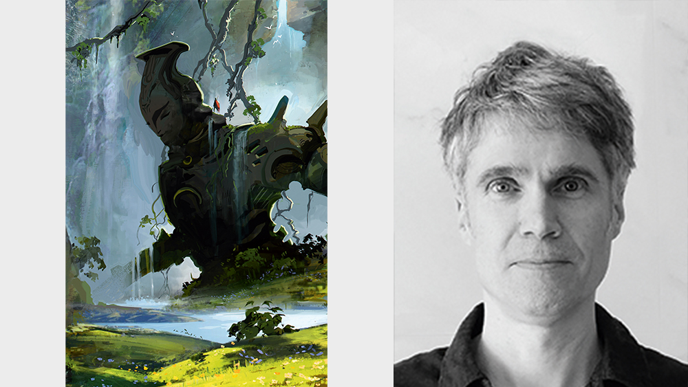An example of concept art showing a fantasy environment from a video game