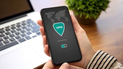 VPN connecting on a smartphone