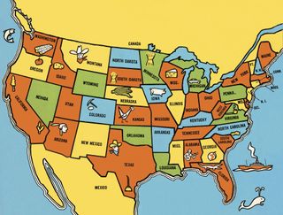 colorful US map