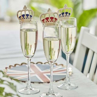 jubilee decoration crown glass toppers to add a fun touch to glasses of bubbly