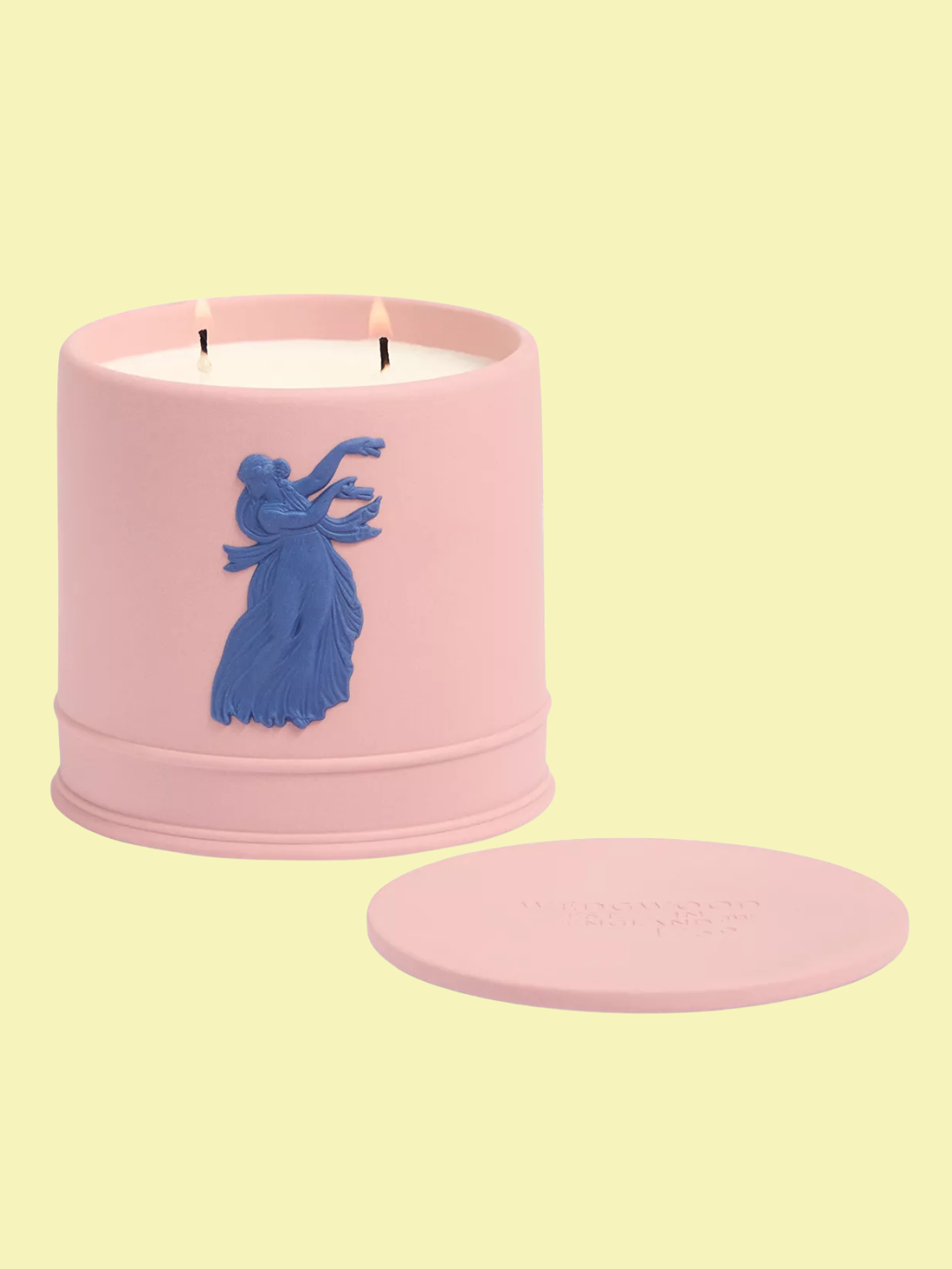 A two-wick candle by Wedgwood