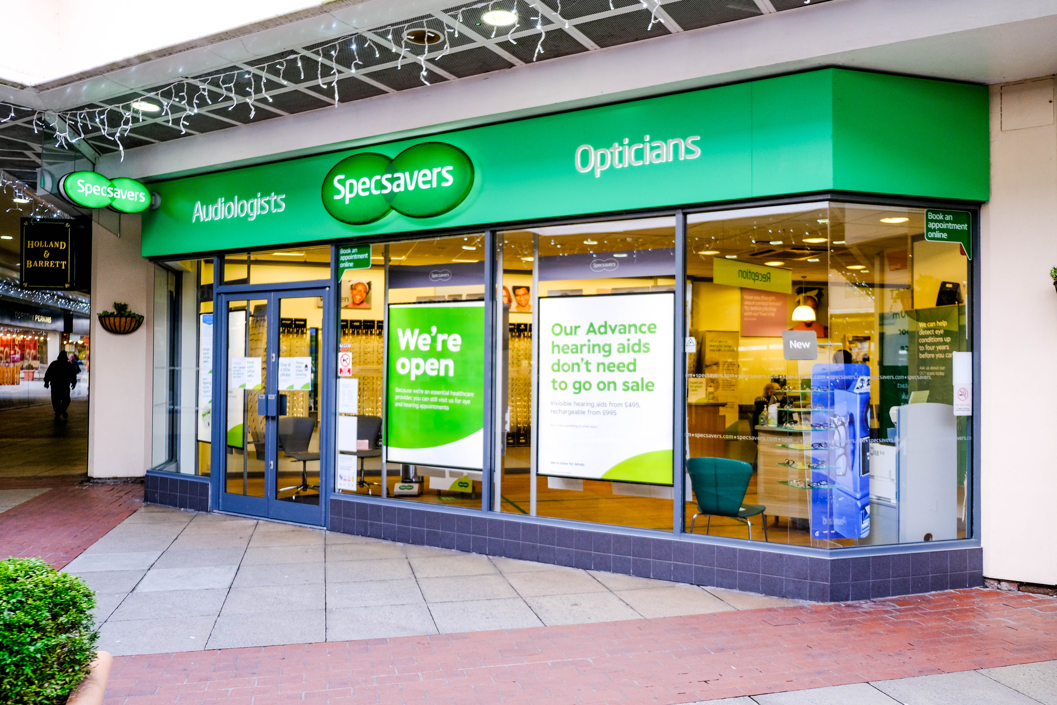 High Street Branch Of Specsavers Opticians Shop