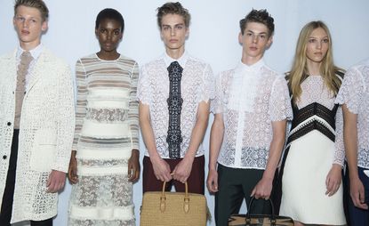 Burberry lace collection being modelled