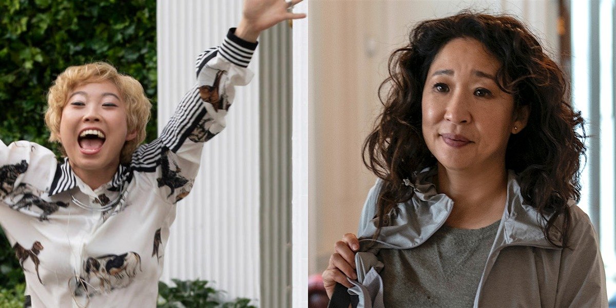 Awkwafina in Crazy Rich Asians and Sandra Oh in Killing Eve